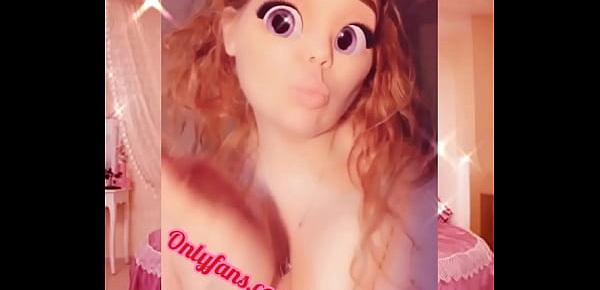  Humorous Snap filter with big eyes. Anime fantasy flashing my tits and pussy for you